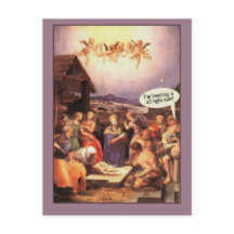 Nativity Scene Humorous Cards Tweeting it Now