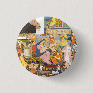 Nativity scene in indian style button