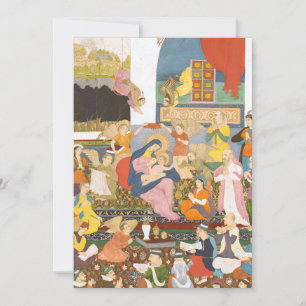 Nativity scene in indian style invitation