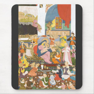 Nativity scene in indian style mouse pad