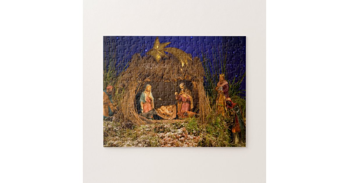 Nativity scene jigsaw puzzle Zazzle
