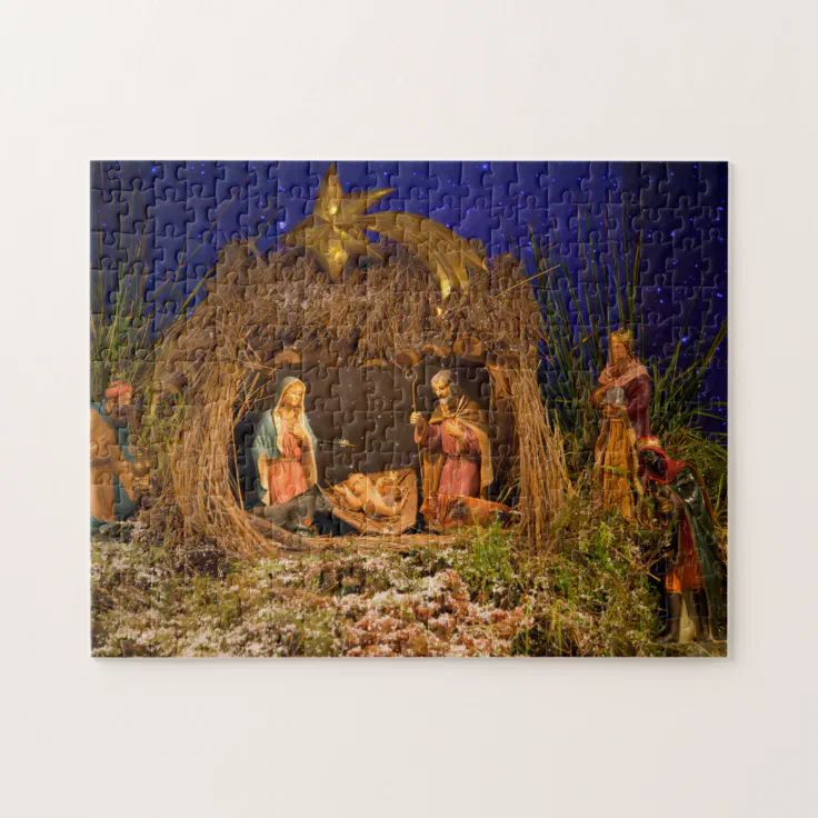 Nativity scene jigsaw puzzle | Zazzle