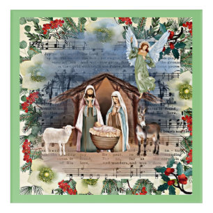Nativity Scene, Joy to the World, Acrylic Print