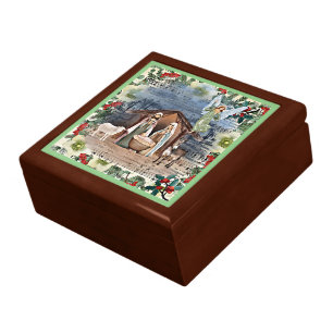 Nativity Scene, Joy to the World, Gift Box