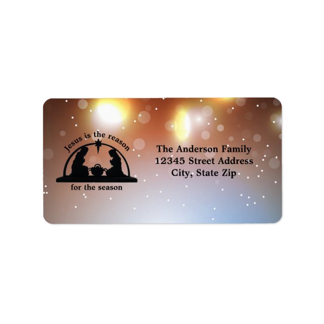 Nativity Scene Lights - Address Label (Front)