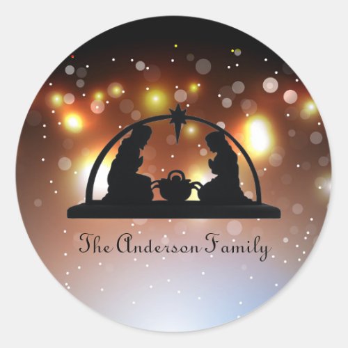 Nativity Scene LIghts _ Christmas Sticker