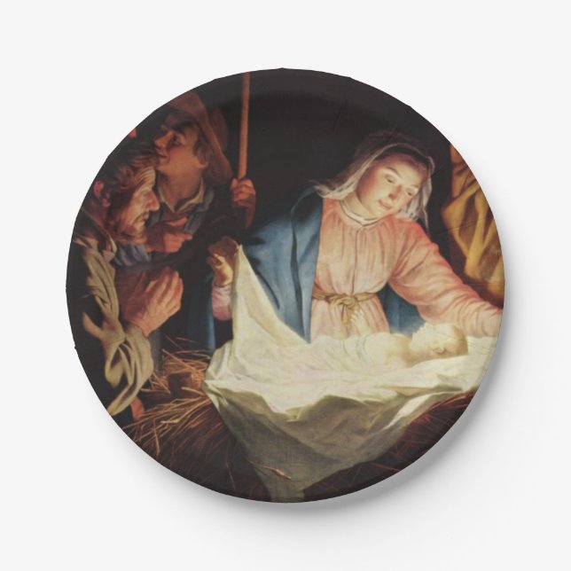Nativity Scene Paper Plates (Front)