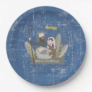 Nativity scene  paper plates