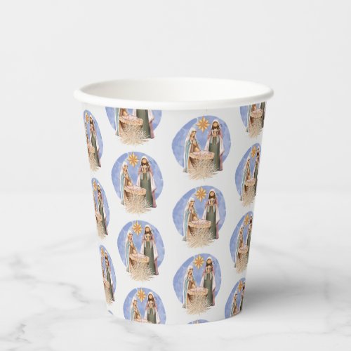 Nativity Scene Pattern Holiday Paper Cups