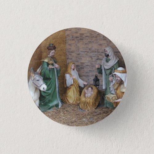Nativity Scene Pinback Button