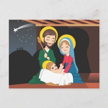 Nativity Scene Postcard by Kakigori at Zazzle