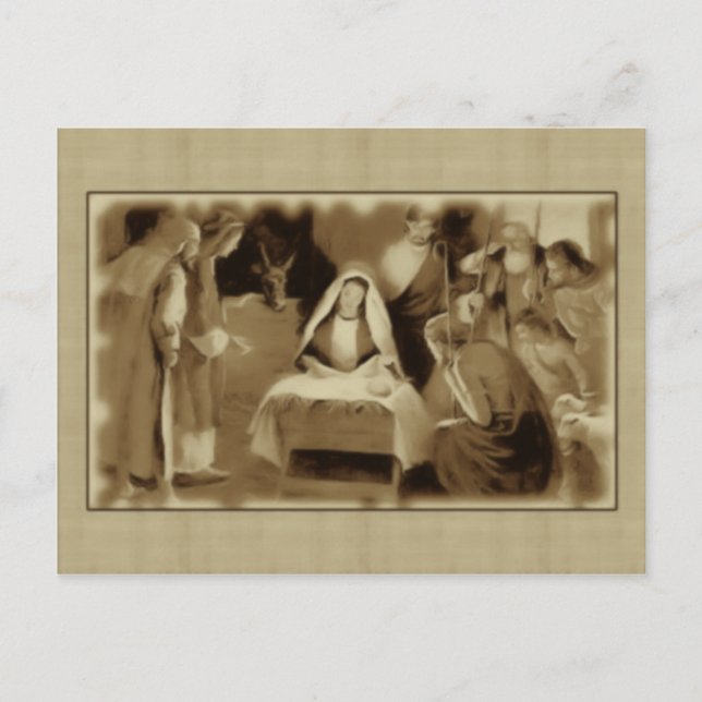 NATIVITY  SCENE POSTCARD (Front)