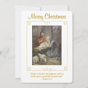 Nativity Scene Religious Christmas Holiday Card