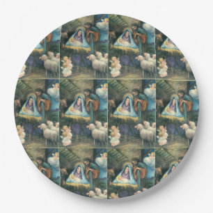 Nativity Scene Religious Christmas Paper Plate
