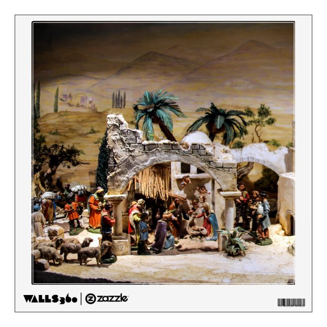 Nativity Scene Setup for Christmas Wall Decal (Front)