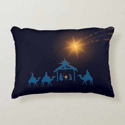 Nativity Scene Throw Pillow