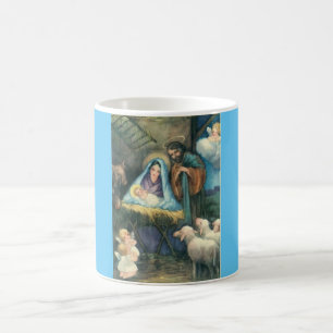 Nativity Scene Vintage Christmas Mug