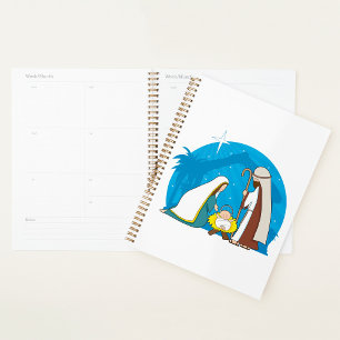 Nativity Scene with Mary Joseph and Baby Jesus Planner