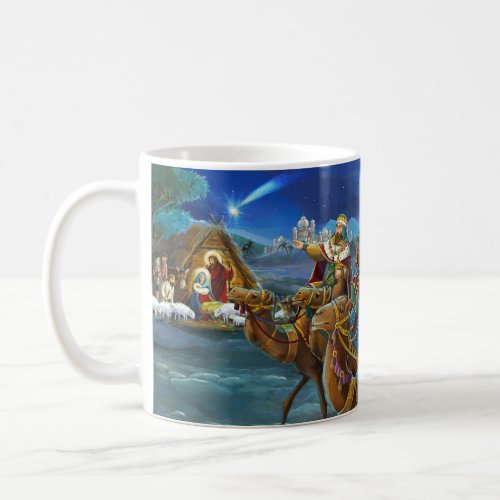 Nativity scene with wise men Christmas Holiday  Coffee Mug