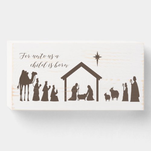 Nativity Scene _ Wood Box Sign