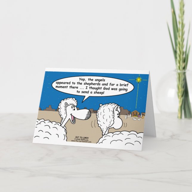 Nativity Sheep Holiday Card (Front)