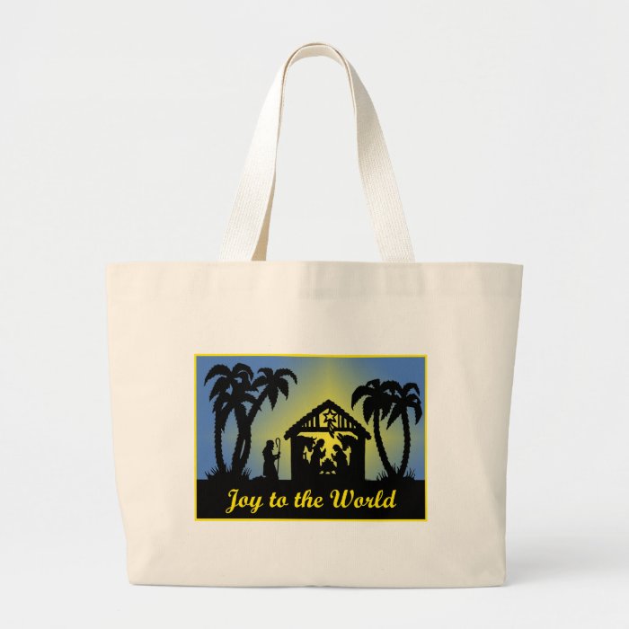 Nativity Silhouette Joy to the World Bag