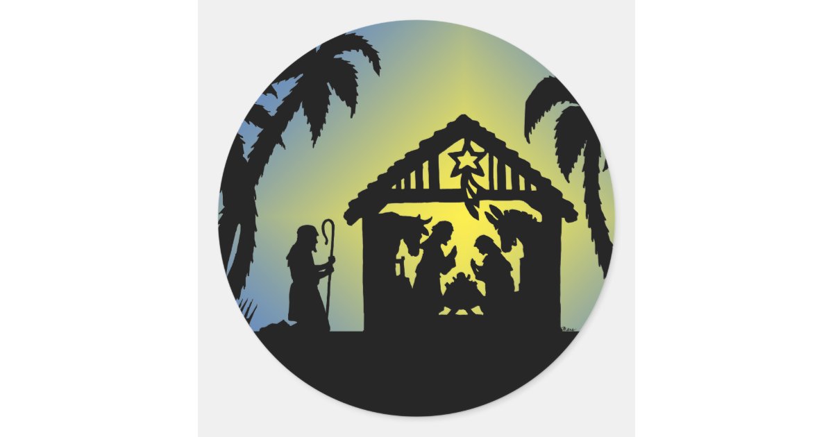 Joy to The World Christmas Nativity Silhouette Image on Flexible Magnet 3 Inch Joy to The World Christmas Nativity Silhouette Image on Flexible Magnet 3 Inch