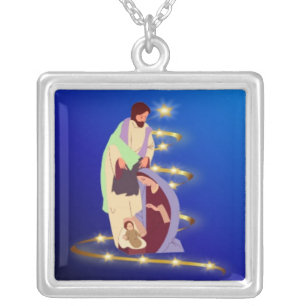 Nativity Silver Plated Necklace