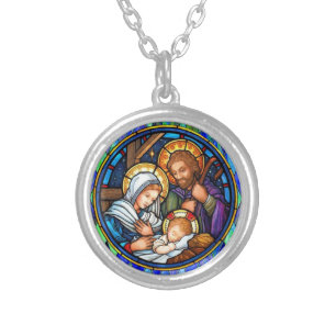Nativity Silver Plated Necklace