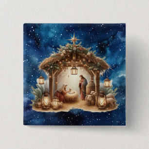Nativity Square Button