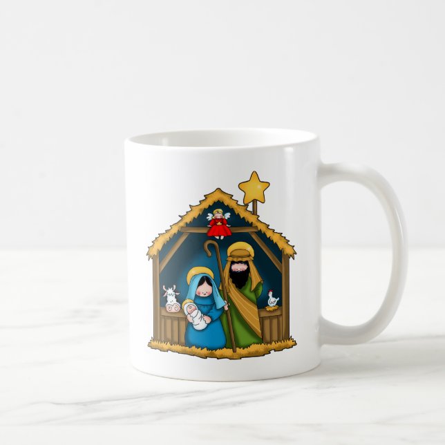 Nativity Stable Scene Coffee Mug (Right)