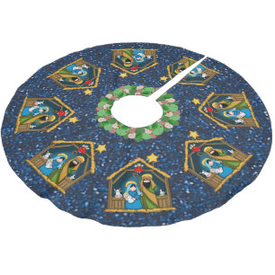 nativity stable scene tree skirt