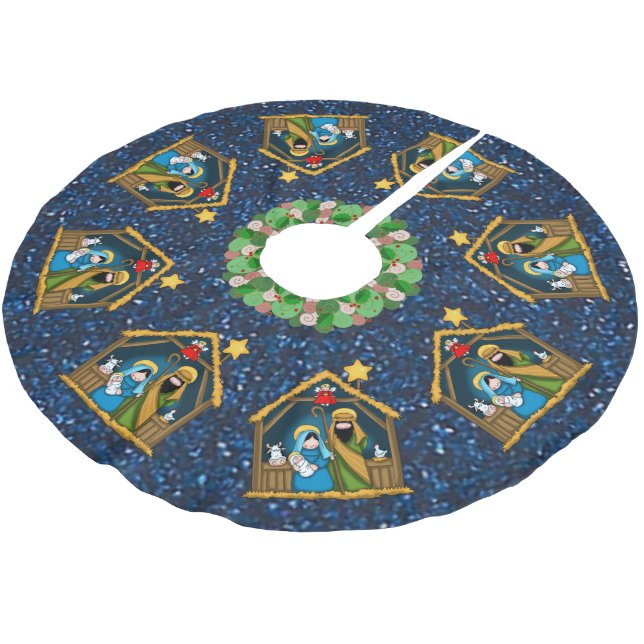 nativity stable scene tree skirt (Angled)