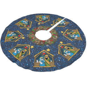 nativity stable scene tree skirt