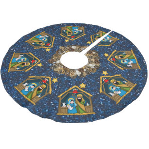 nativity stable scene tree skirt