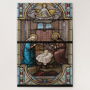 Nativity Stained Glass Art Puzzle –