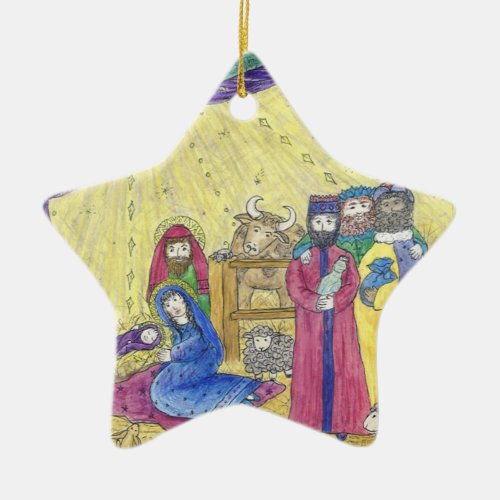 Nativity  Star CHRISTmas ornament