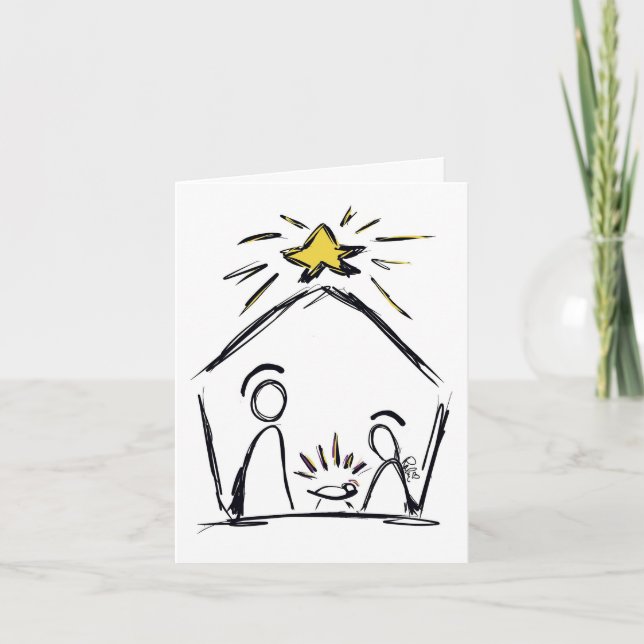Nativity Star Greeting Card (Front)