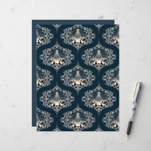 Nativity Star of Wonder Mandala Mid Century Ogee