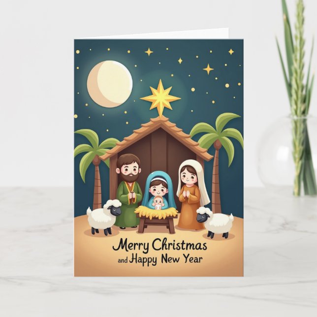 Nativity Starry Night Card (Front)
