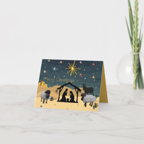 Nativity Story 3d The Manger Holiday Card