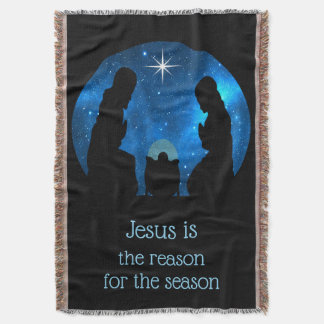 Nativity throw blanket