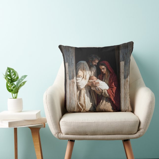Nativity Throw Pillow (Chair)