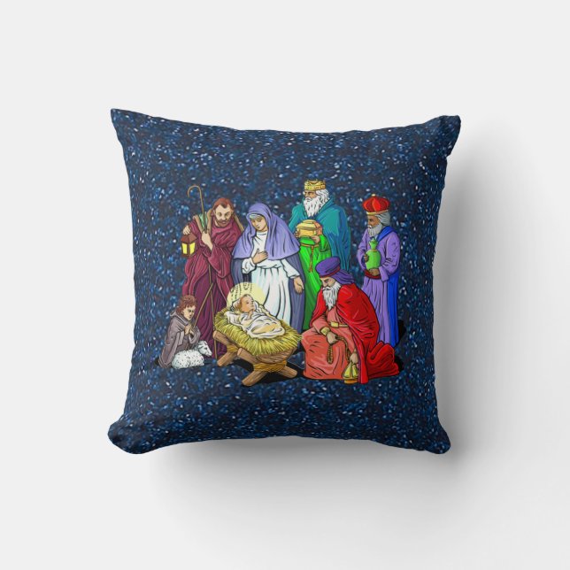 nativity throw pillow (Front)