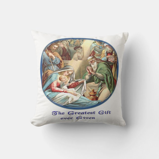 Nativity Throw Pillow (Front)