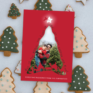 Nativity Tree Photo Card