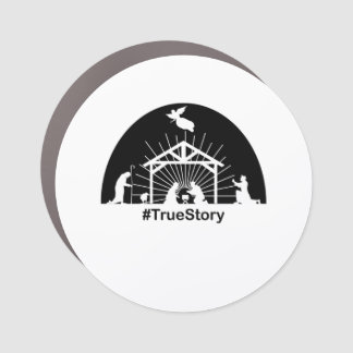 Nativity true story car magnet