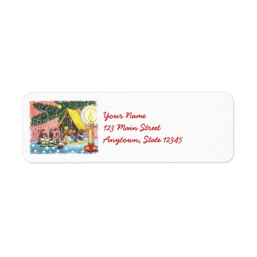 Nativity Under the Christmas Tree Address Labels