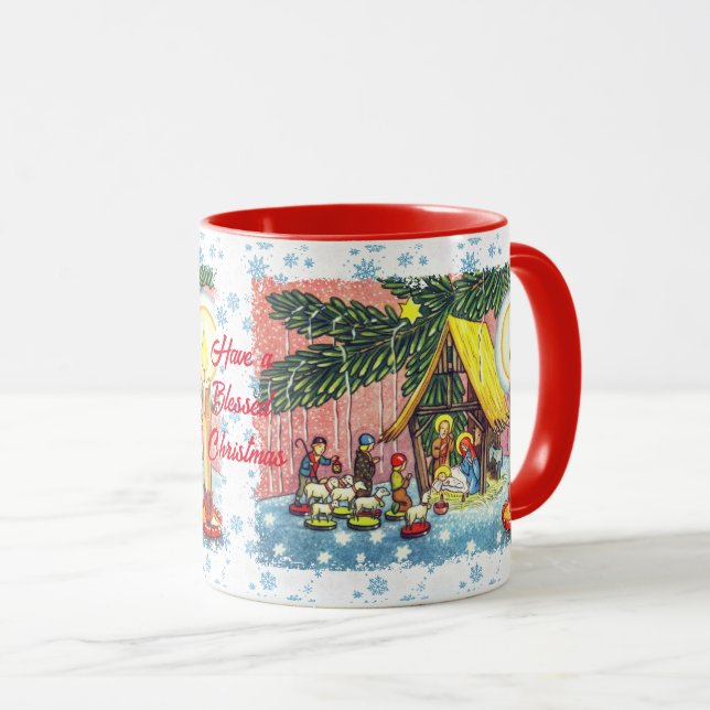 Nativity Under the Christmas Tree Mug (Front Right)
