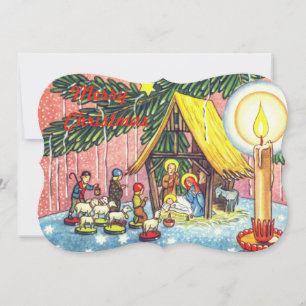 Nativity Under the Christmas Tree Photocard